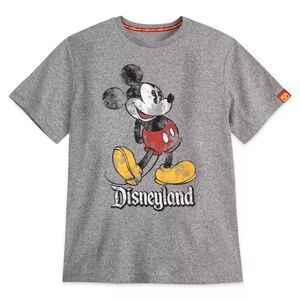 Mickey Mouse Classic Marled T-Shirt for Adults – Disneyland – Gray Medium